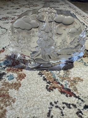 WALTHER GLAS  HEAVY Winter Scene Bud Vase  6”- 4 3/4”